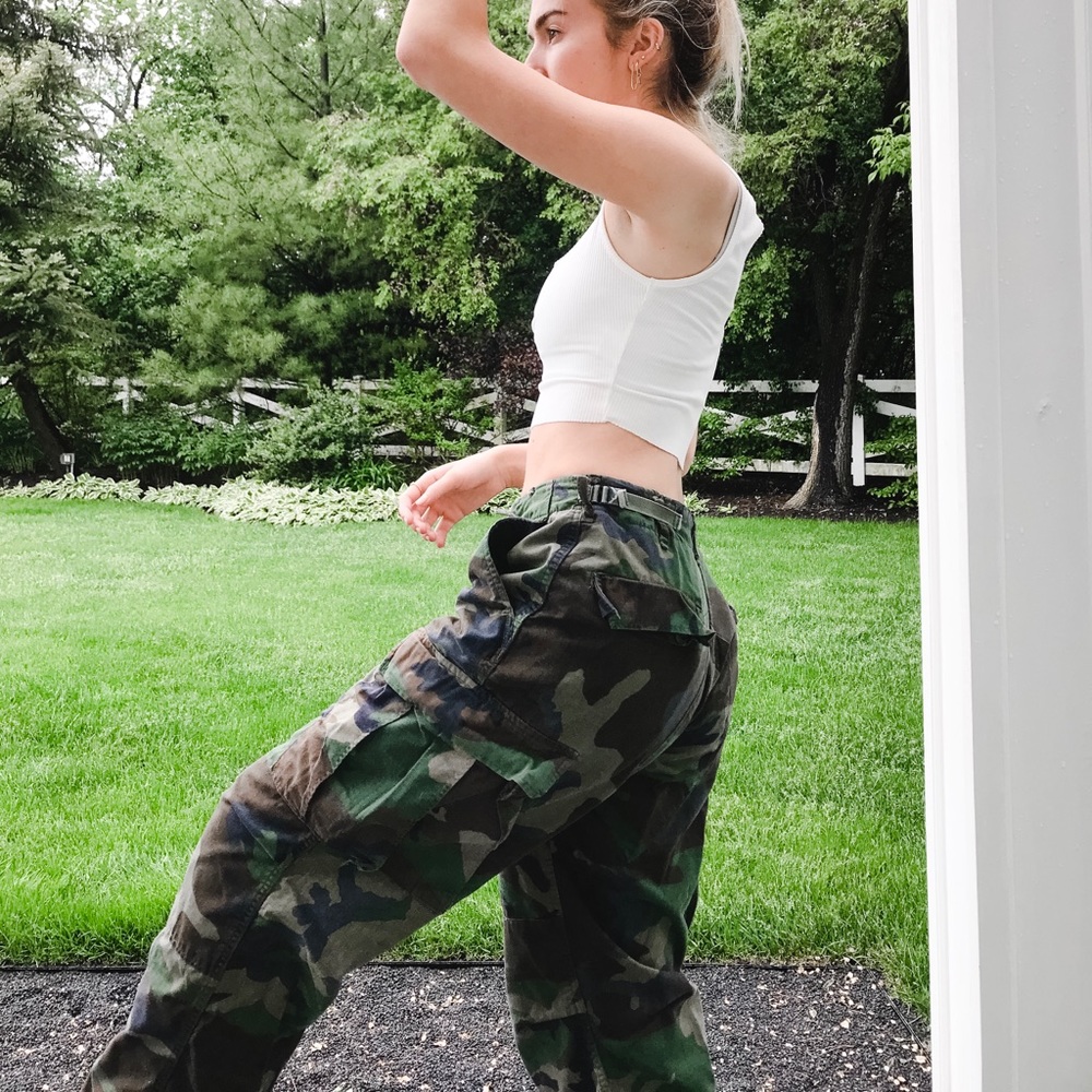 Army surplus camo pants.
